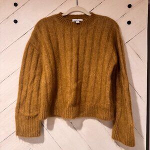 & Other Stories supersoft fluffy mohair and wool wide rib sweater in dark bei